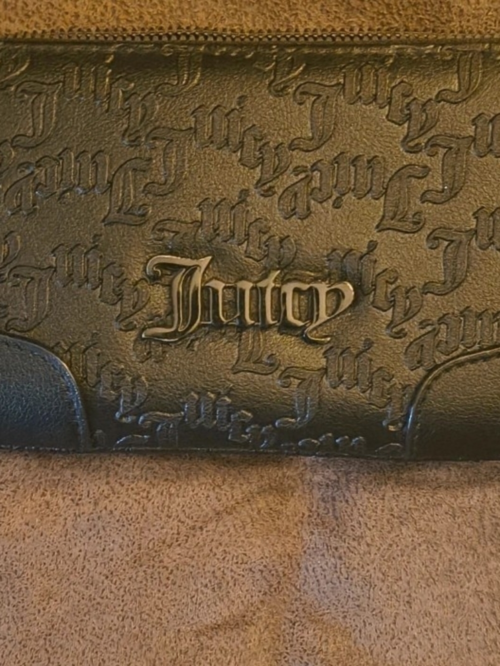 Juicy Couture Black Embossed Logo Wallet